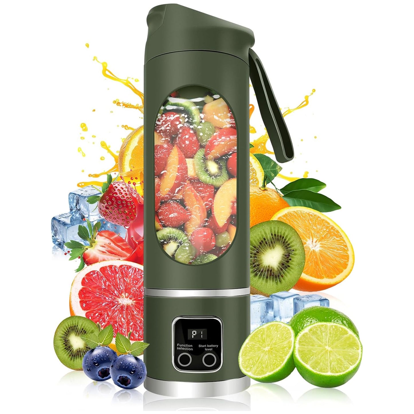Compact 450 ml Portable Juicer – USB Rechargeable, Powerful Blending for Smoothies, Juices & Shakes