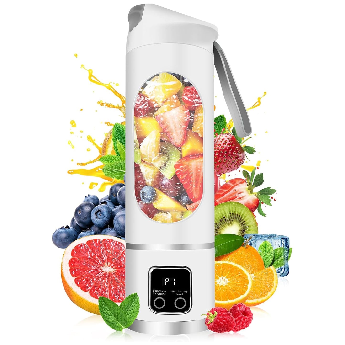 Compact 450 ml Portable Juicer – USB Rechargeable, Powerful Blending for Smoothies, Juices & Shakes